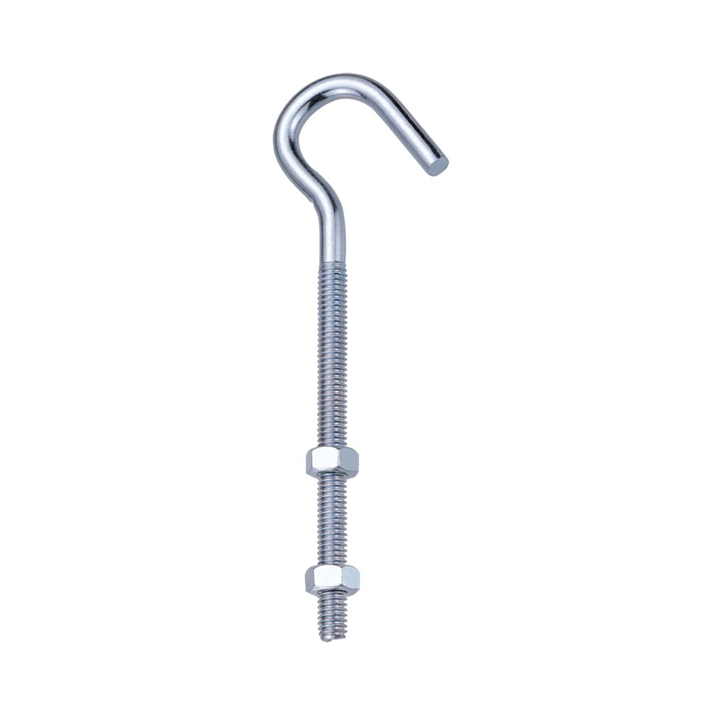 Zinc plated steel clothesline hooks bolt with nuts