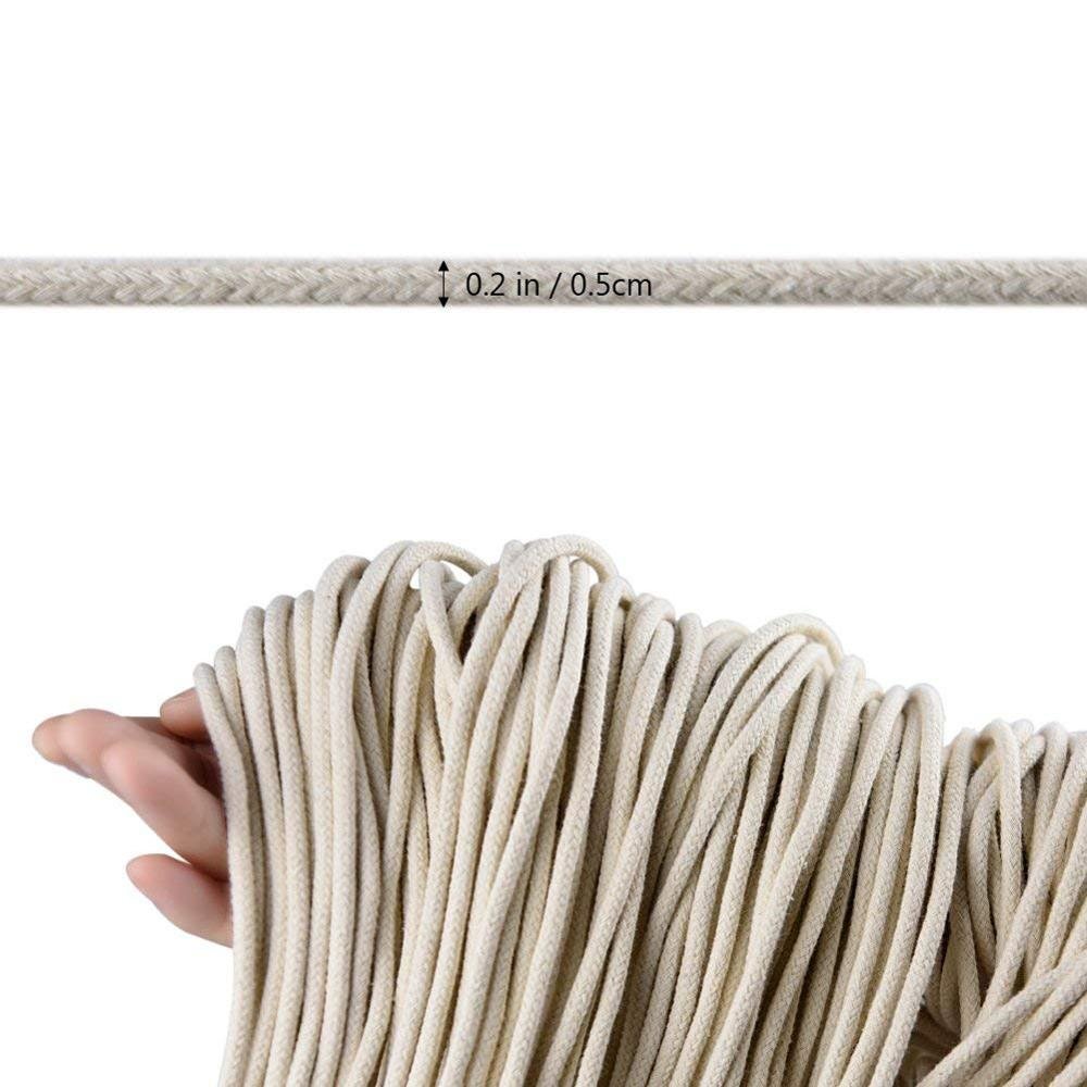 Widely Used Clothesline Rope Diameter 0.2 Inch Thread Cotton Piping Cord