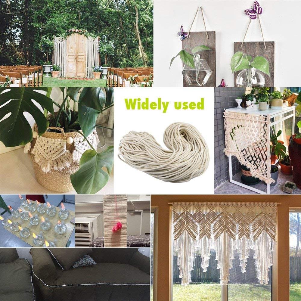 Widely Used Clothesline Rope Diameter 0.2 Inch Thread Cotton Piping Cord