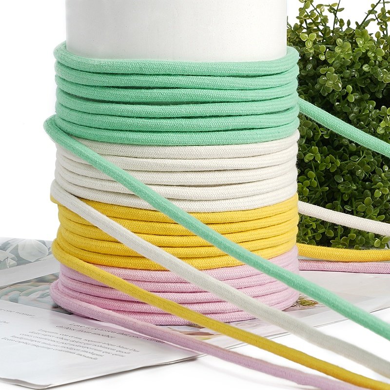 6Mm Cotton Rope For Crafts Making Bags Cotton Clothesline Rope Cotton Braided Rope Cord