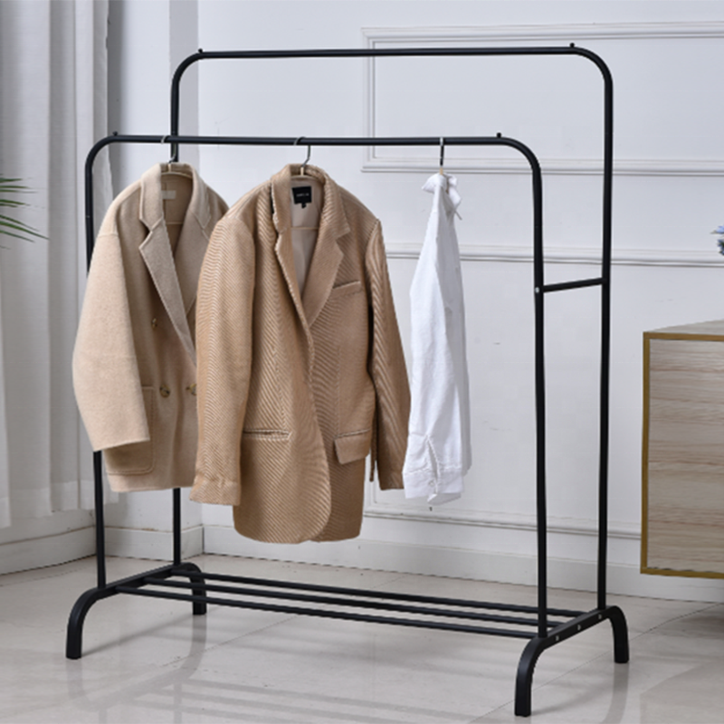 Top-ranked Products Living Room Bedroom Coat Rack Durable Double Pole Clothes Garment Rack