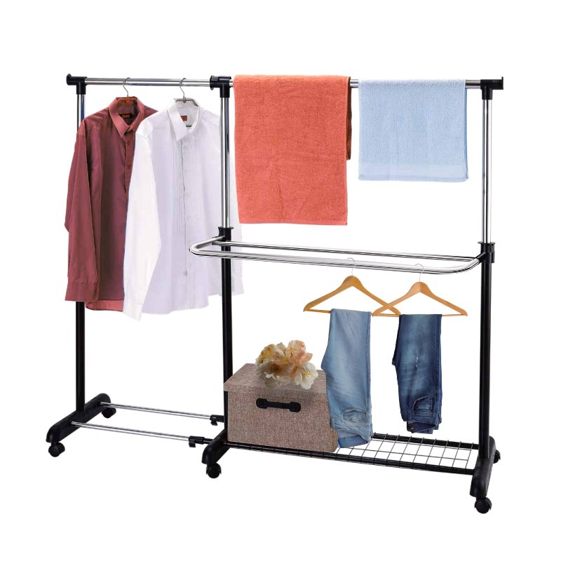 Hot Selling Made In Taiwan Clothes Display Stand Laundry Hanger Dryer Clothes Rack For Export