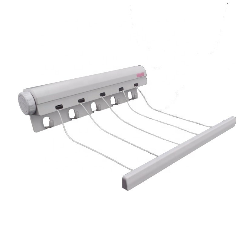 High Quality 5-Line Retractable Wall Mounted Indoor and Outdoor Clothesline Space-Saving Design