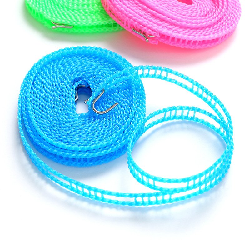 F3-645 Nylon clothesline windproof clothes travel portable laundry line for indoor and outdoor camping home hotel