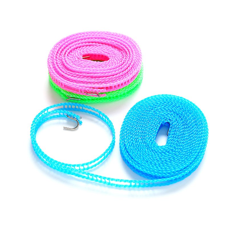 F3-645 Nylon clothesline windproof clothes travel portable laundry line for indoor and outdoor camping home hotel