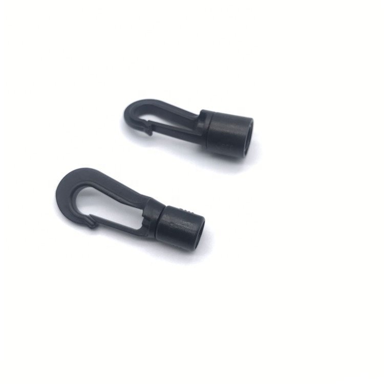 Plastic bungee jumping shock absorbing rope end rope buckle safety lock canoe fishing canoe clothesline hook POM button