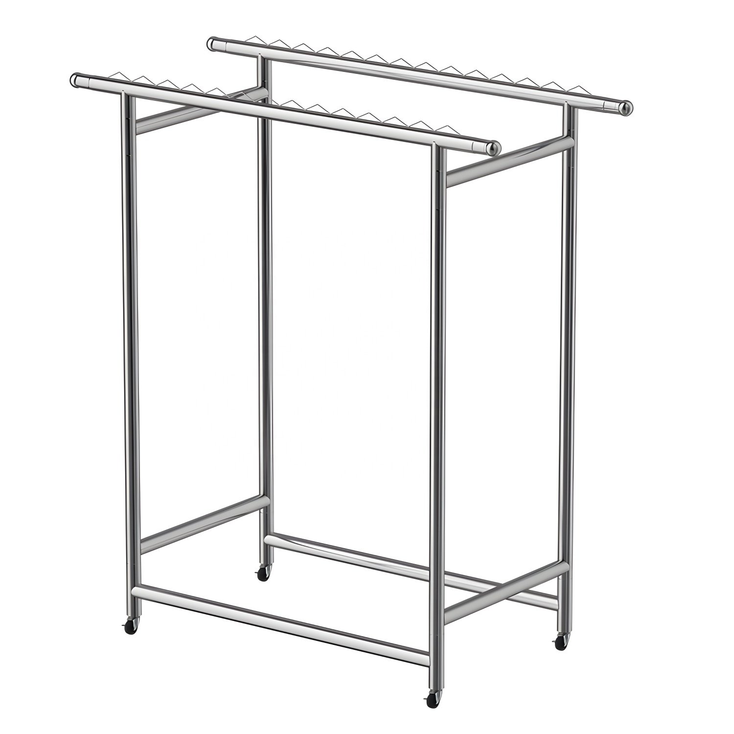 Double bedroom Retractable metal storage stand dress cloth drying rack stainless steel clothes hanger outdoors Clothesline pole