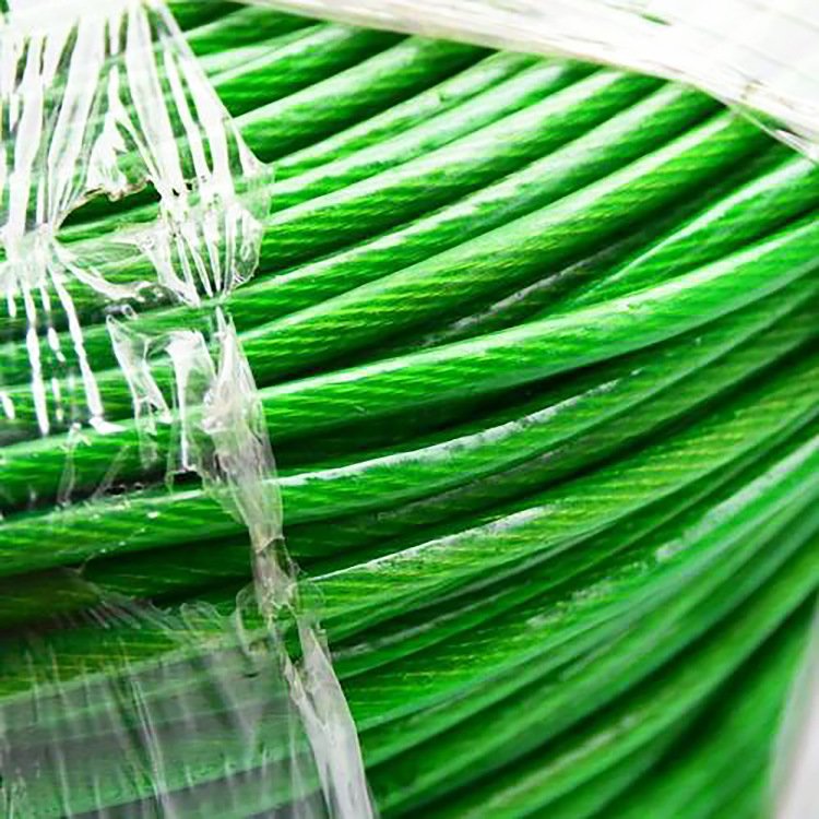 PVC coated steel wire rope for electric cable clothesline greenhouse cable hanging belt rope