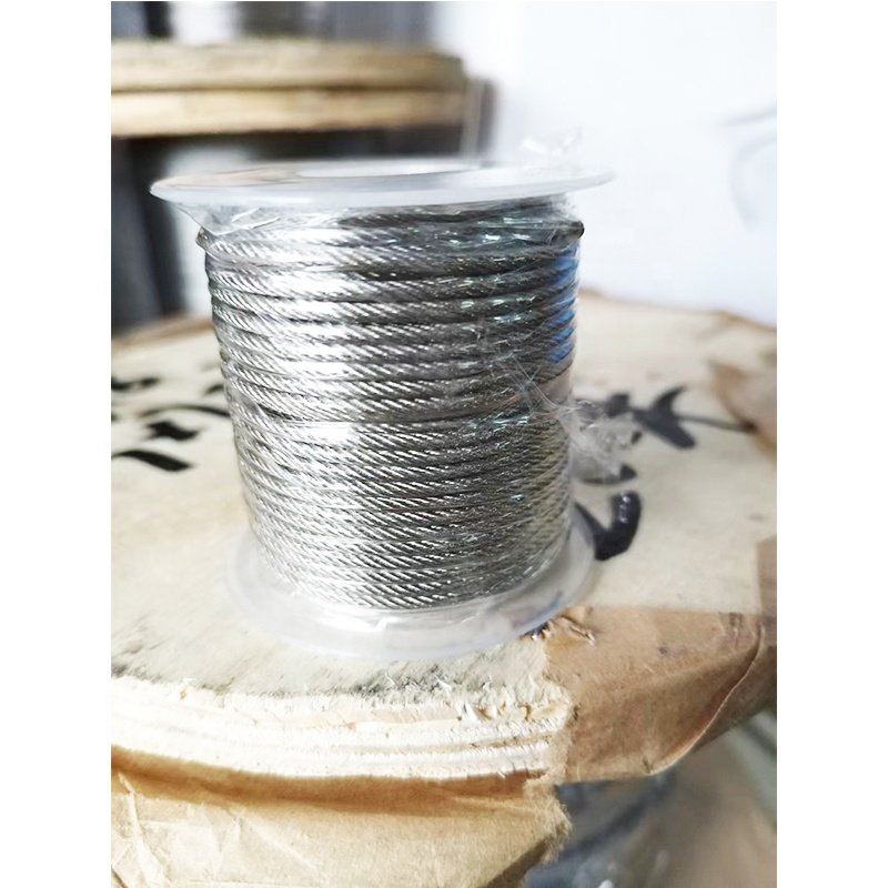 Supply 1mm 1.2mm 1.5mm 1.8mm 2mm stainless steel 304 custom packaging size stainless steel wire rope