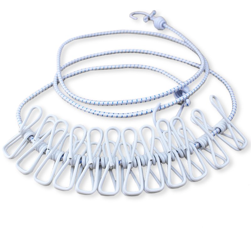 Portable Clothesline Windproof Clothes Rope Drying Rack Cloth Hanging Line Outdoor Camping Traveling Indoor Multifunction Tools