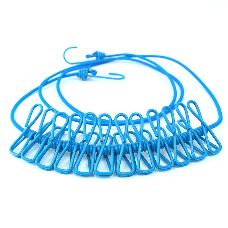 Portable Clothesline Windproof Clothes Rope Drying Rack Cloth Hanging Line Outdoor Camping Traveling Indoor Multifunction Tools