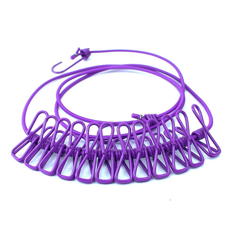 Portable Clothesline Windproof Clothes Rope Drying Rack Cloth Hanging Line Outdoor Camping Traveling Indoor Multifunction Tools