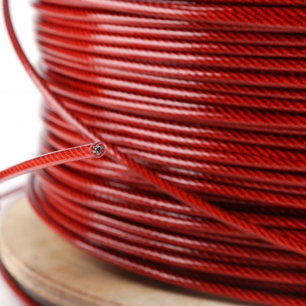 7x7 2mm Wire Nylon PVC PA Plastic Coated Stainless Steel Wire Rope