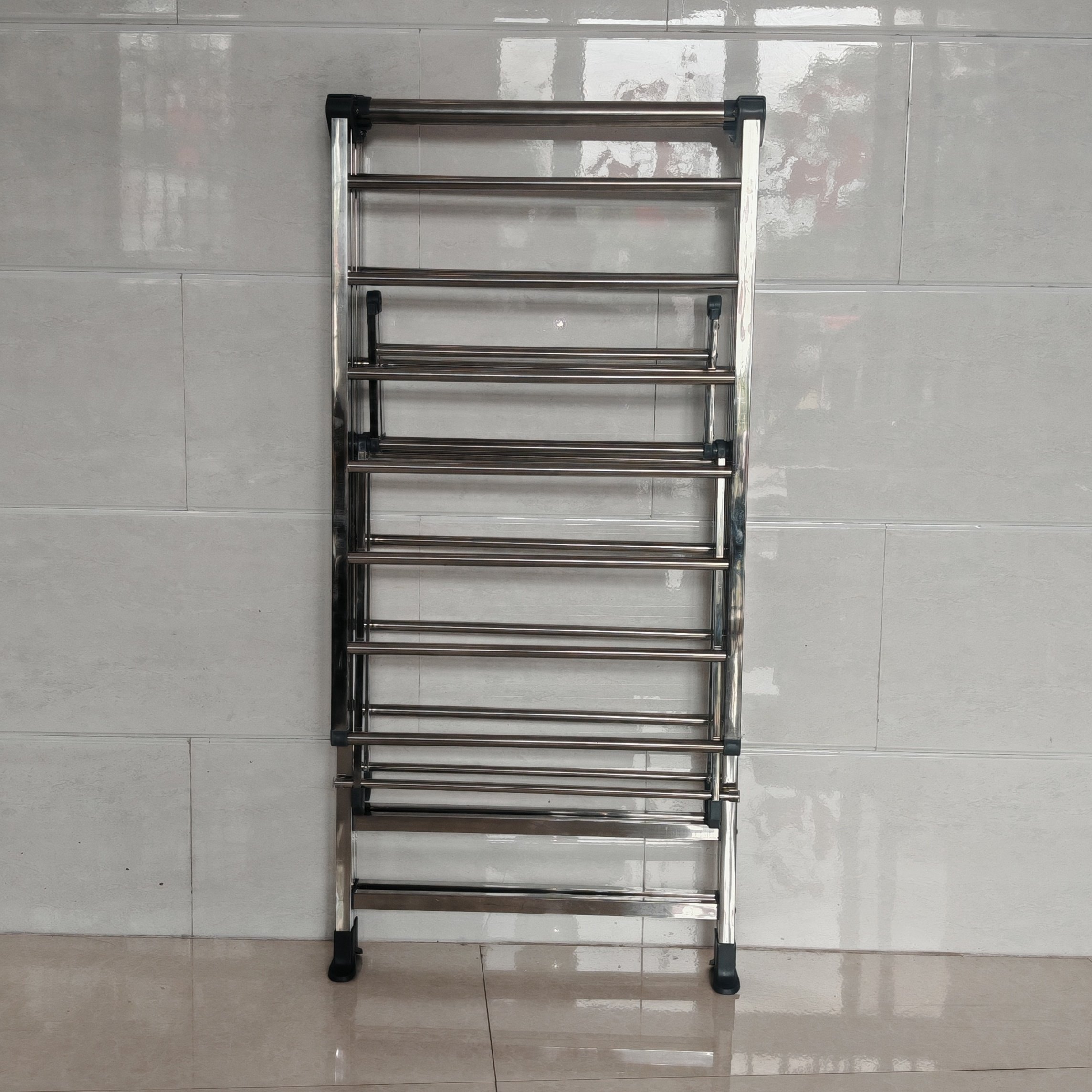 Detachable Stainless Steel Folding Cloth Rack Dryer Outdoor Foldable Stand Drying Clothes Living Room Use Standing Type