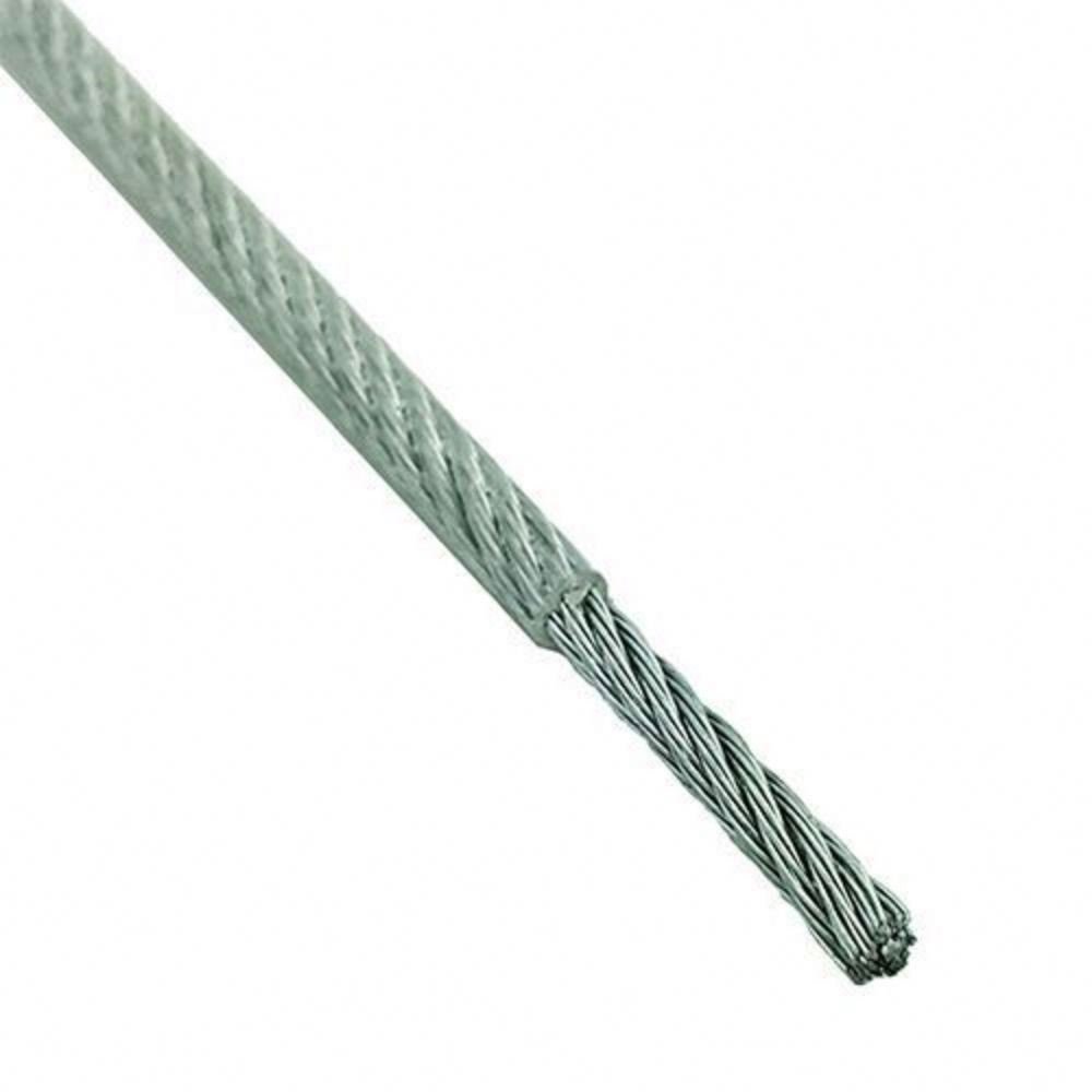 7x7 Vinyl / PVC Coated 3/32" to 1/8" Galvanized Steel Cable for Railing Decking Stair Balustrade DIY Stainless Steel Wire Rope