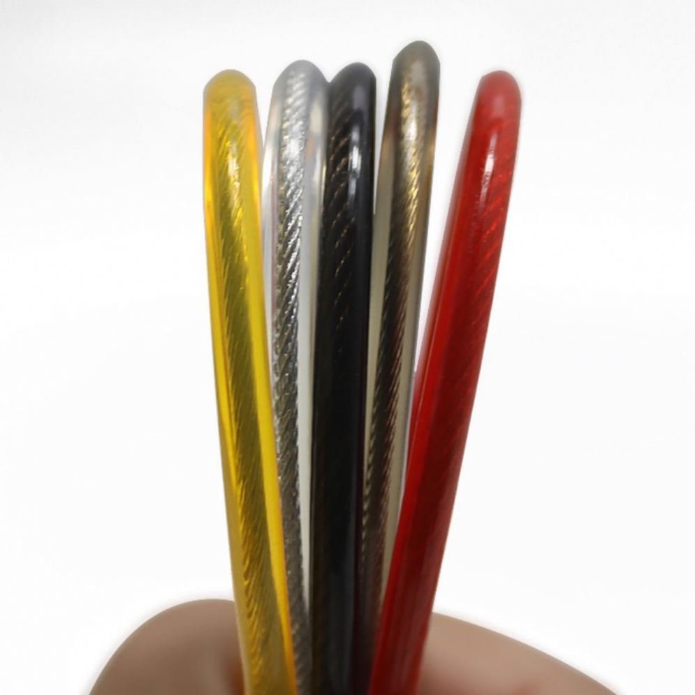 7x7 Vinyl / PVC Coated 3/32" to 1/8" Galvanized Steel Cable for Railing Decking Stair Balustrade DIY Stainless Steel Wire Rope