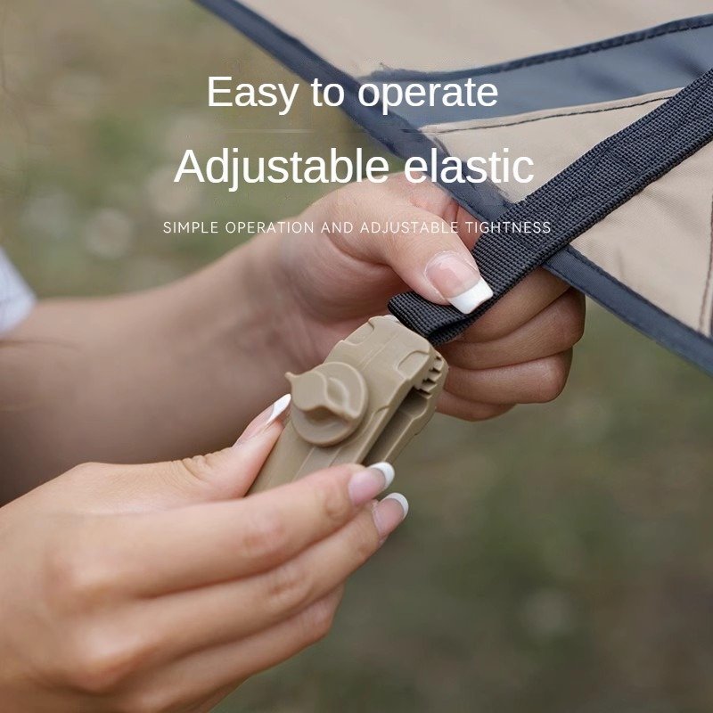 Portable Outdoor Windproof Clothesline Multifunctional Camping Clothesline Adjustable Lanyard Clothespin Canopy Hanging Rope