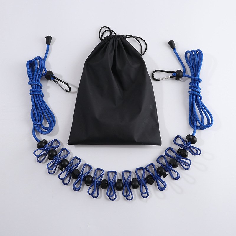 Colorful hanging light rope outdoor portable windproof clothesline camping tent hanging artifact camping functional hanging rope