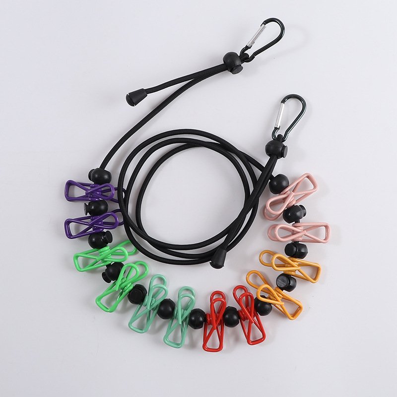 Colorful hanging light rope outdoor portable windproof clothesline camping tent hanging artifact camping functional hanging rope