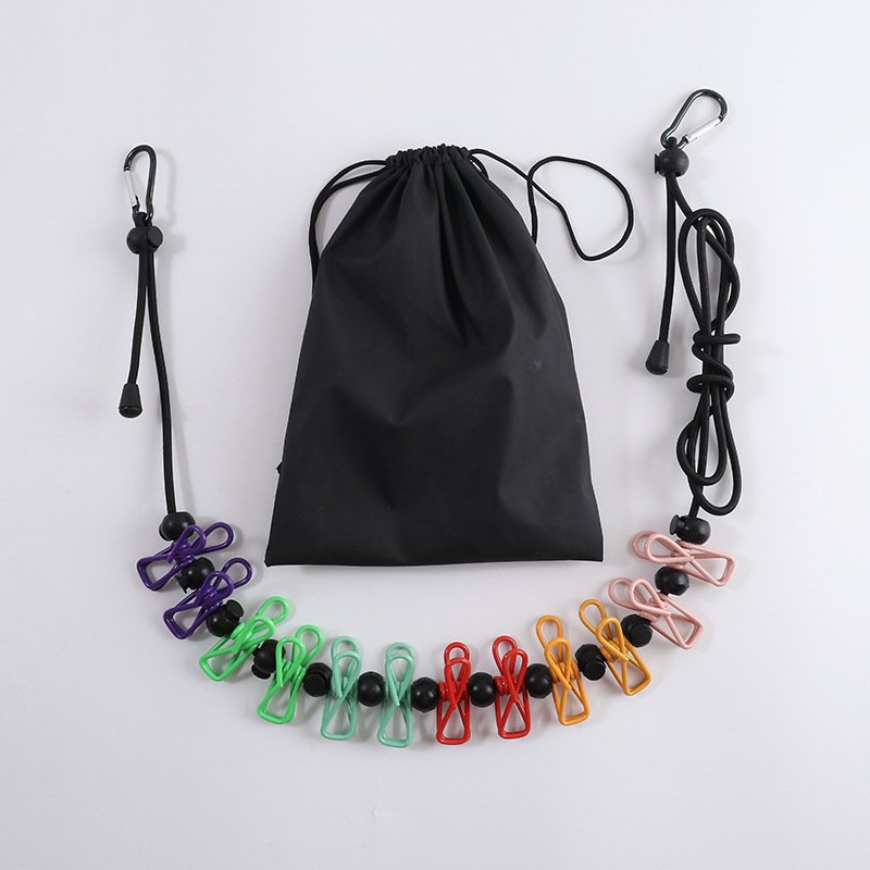 Colorful hanging light rope outdoor portable windproof clothesline camping tent hanging artifact camping functional hanging rope