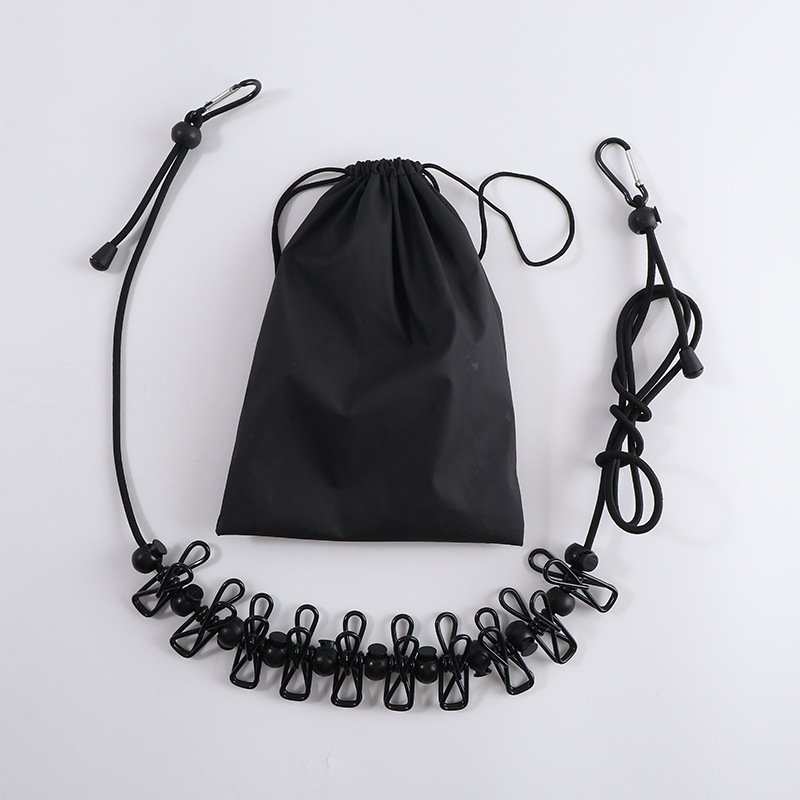 Colorful hanging light rope outdoor portable windproof clothesline camping tent hanging artifact camping functional hanging rope