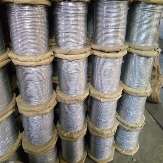 304 Stainless 6X24+7FC/6X12+7FC Steel Wire Rope for Fishing & Binding