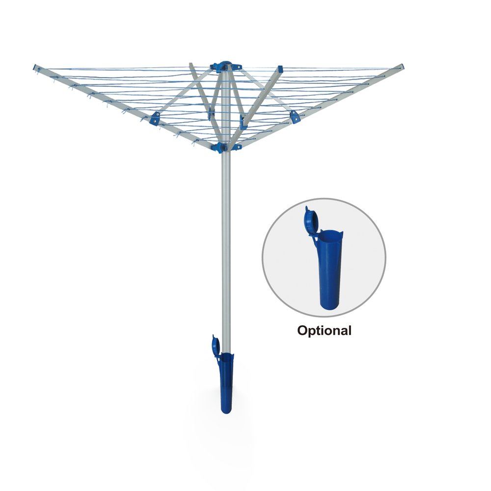 Professional Aluminum 30M 3 Arms Clothesline Outdoor Umbrella Rotary Dryer Line Cloth Clothes Hanger Rack