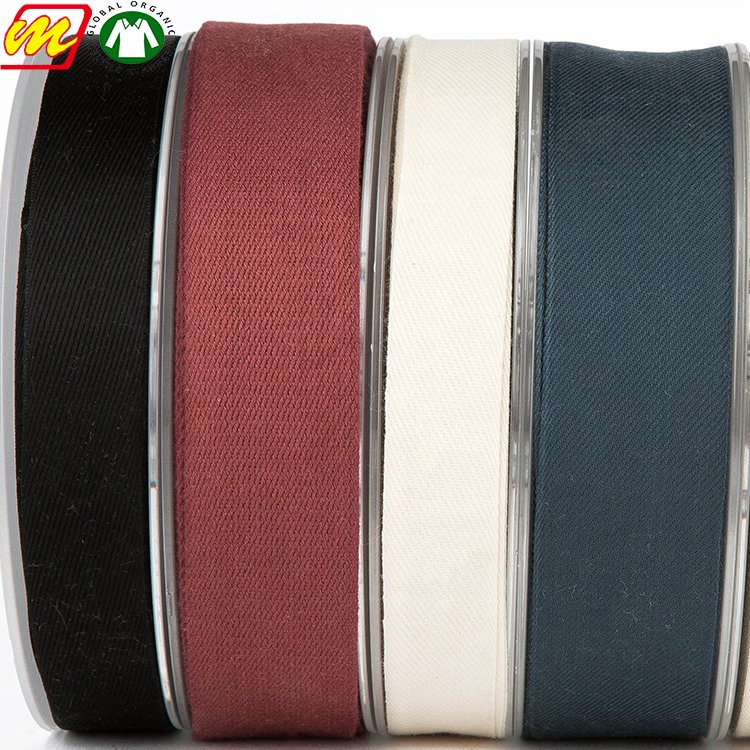 Hot Sell Eco-friendly 100%Cotton Herringbine woven clothesline rope Webbing Tape For Newborn Baby Clothing with strap twill rope