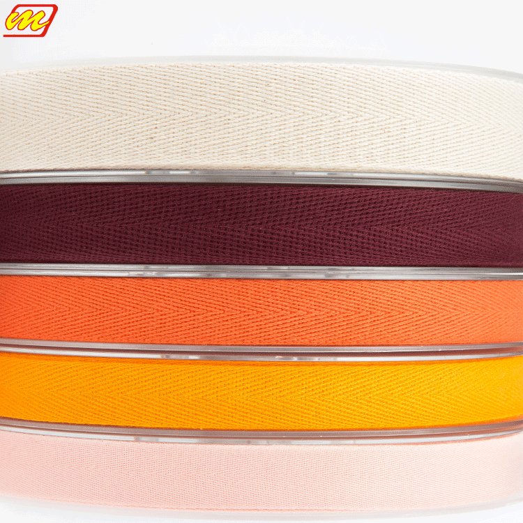 Hot Sell Eco-friendly 100%Cotton Herringbine woven clothesline rope Webbing Tape For Newborn Baby Clothing with strap twill rope