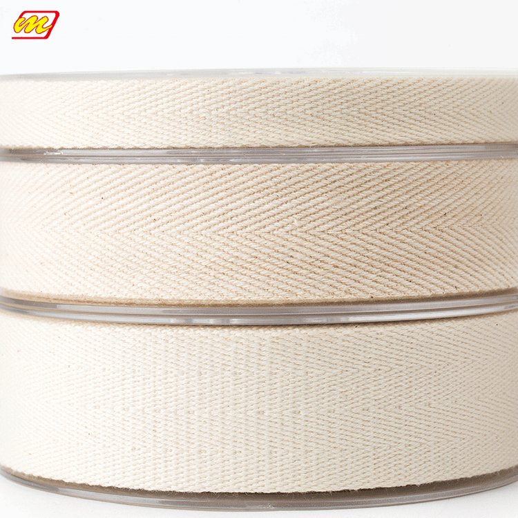 Hot Sell Eco-friendly 100%Cotton Herringbine woven clothesline rope Webbing Tape For Newborn Baby Clothing with strap twill rope