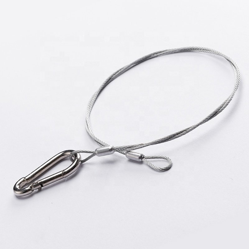 316/304 steel rope thin clothesline rack plastic coated stainless steel wire rope with hook