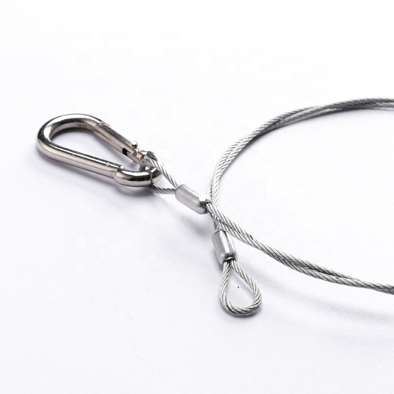 316/304 steel rope thin clothesline rack plastic coated stainless steel wire rope with hook