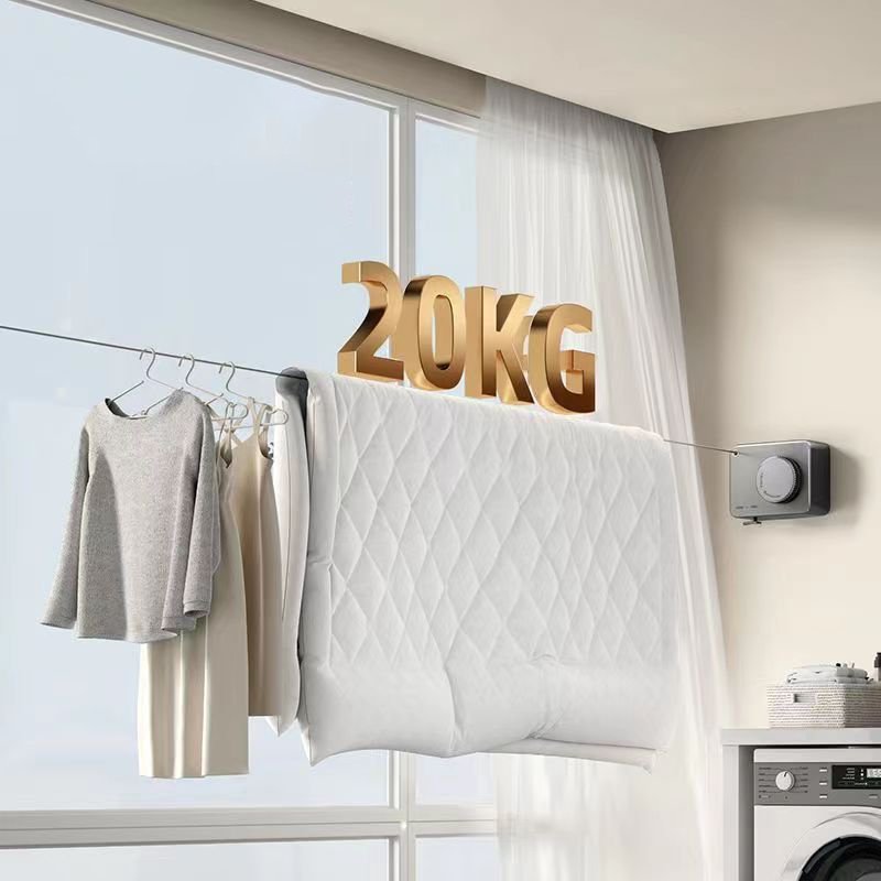 Laundry Storage Drying Racks Clothesline Outdoor Clothesline 4.3m Free Retractable Rope
