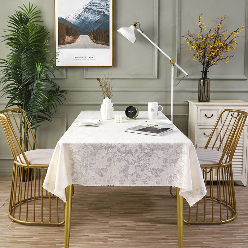 Japan imported tablecloth waterproof lace -free washing high level