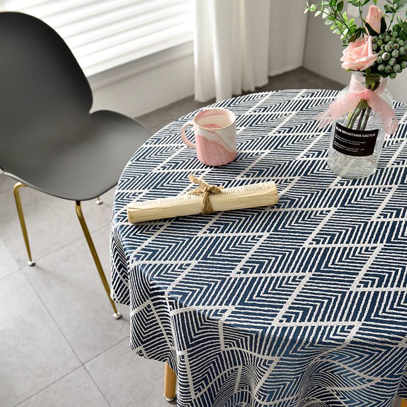 Japanese -style round table fabric square coffee table cloth long square tablecloth high -level sensor Japanese oval tablet