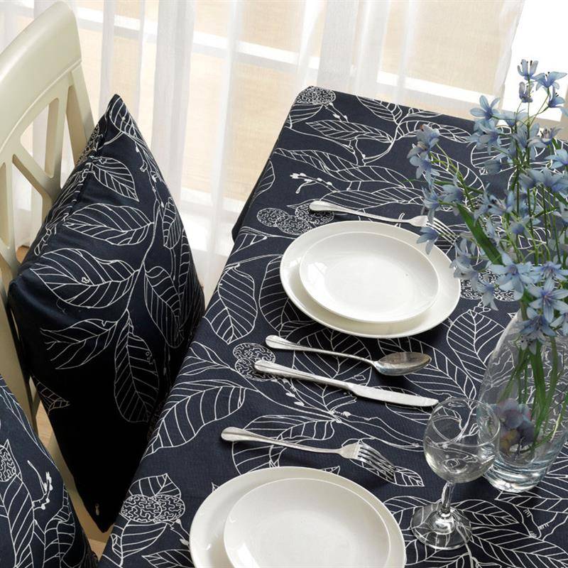 Japanese -style plain cotton cloth F art thick sails, simple dining table cloth coffee table