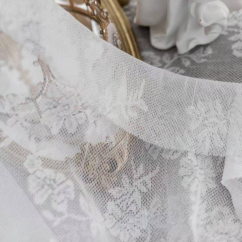 Tablecloth French hollow Northern European style rectangular white lace American picnic picnic napkin rural camera background cloth