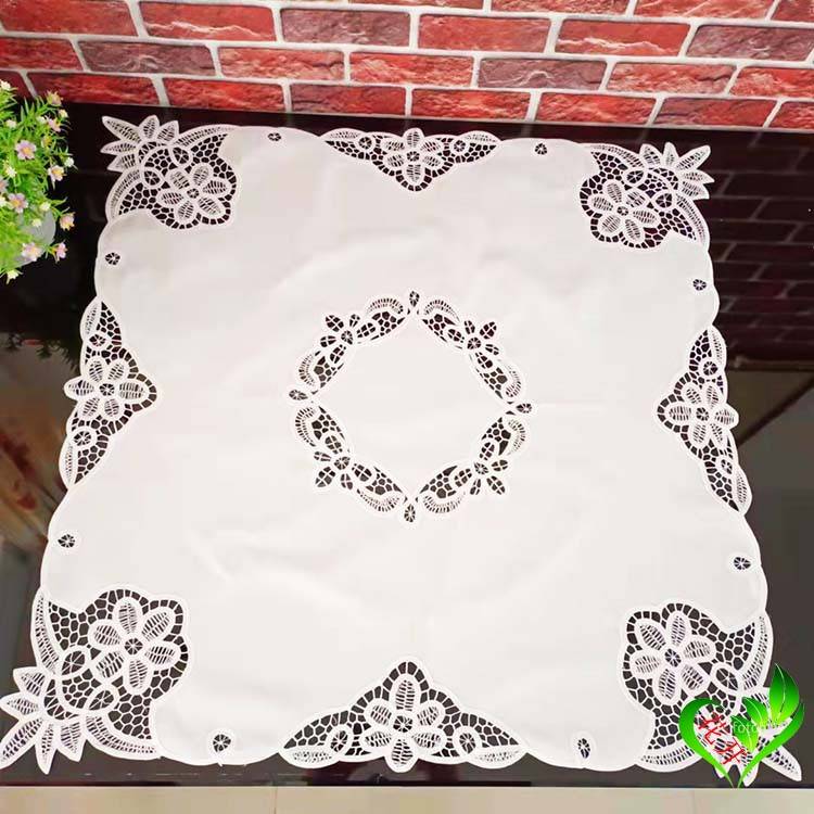 The heart is like the flower blooming European -style Lili lace white pure cotton cloth table cloth coffee table cloth bedside table