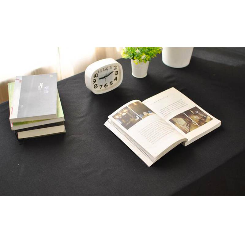 American -style cotton and linen black table Boxi restaurant coffee shop solid color table cloth rectangular table square table round table cloth cloth