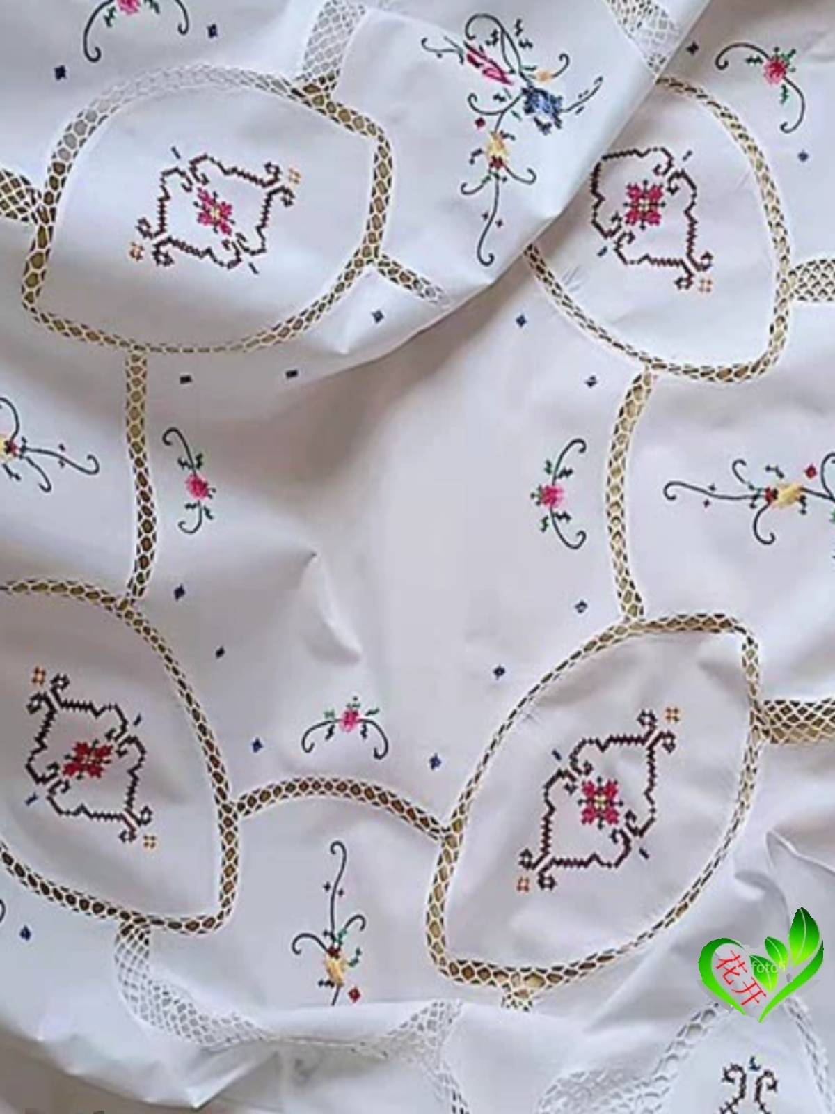 Export new cotton handmade embroidered cross -stitching stroke thin line embroidery table cloth cloth 170cm