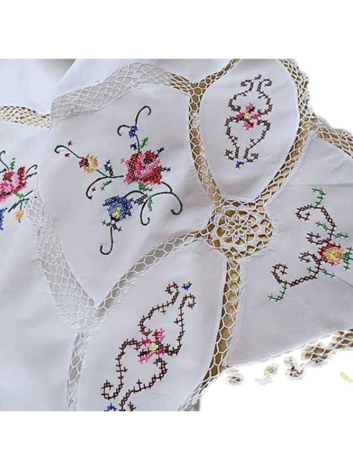 Export new cotton handmade embroidered cross -stitching stroke thin line embroidery table cloth cloth 170cm