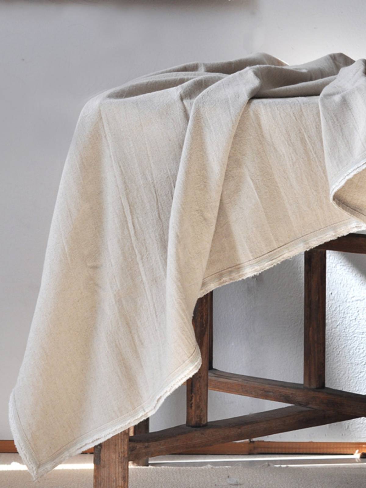 Cotton and linen dining table cloth original linen high -level