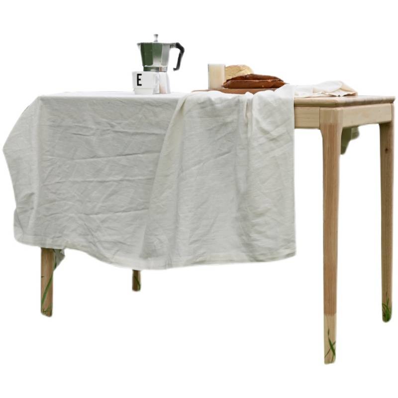 100%twin French white as old wind tablecloth