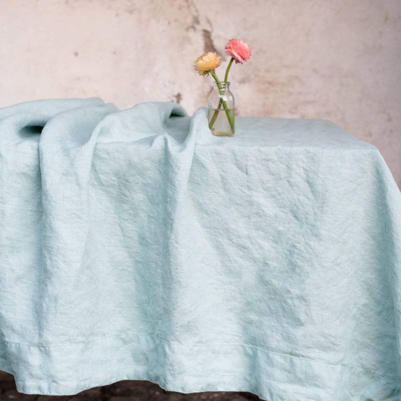 Thick pure linen minimalist tablecloth Zen Chinese style