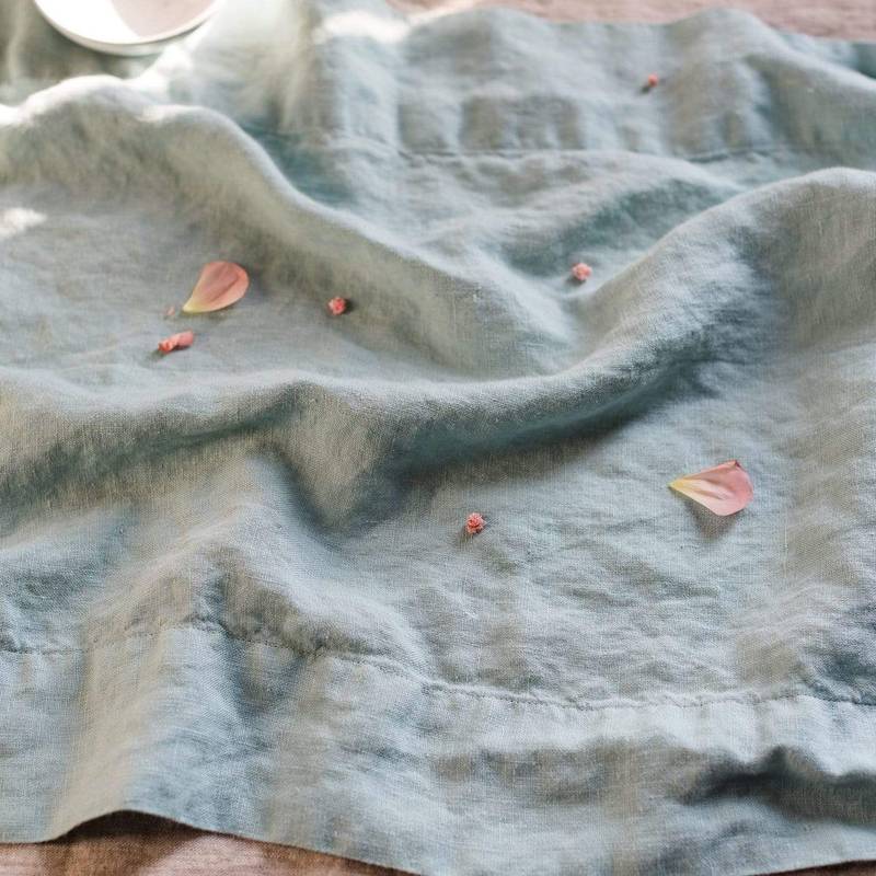 Thick pure linen minimalist tablecloth Zen Chinese style