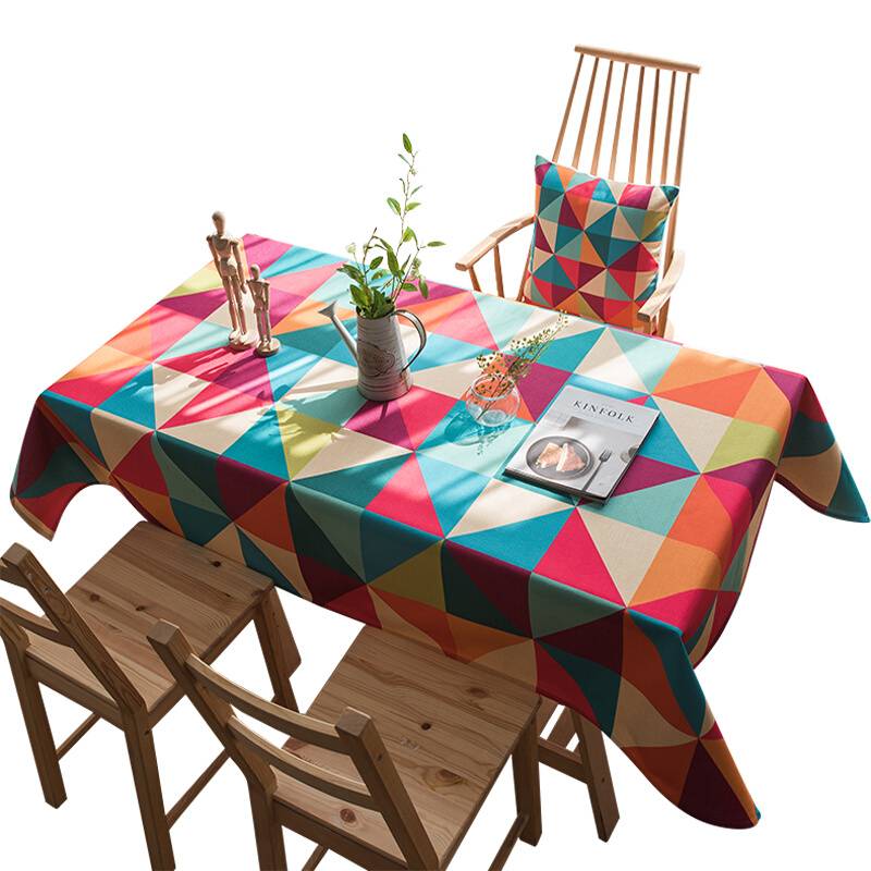 Tablecloth fabric family thickened cotton and linen positive birthday makeup table living room living room waterproof dining tablecloth |