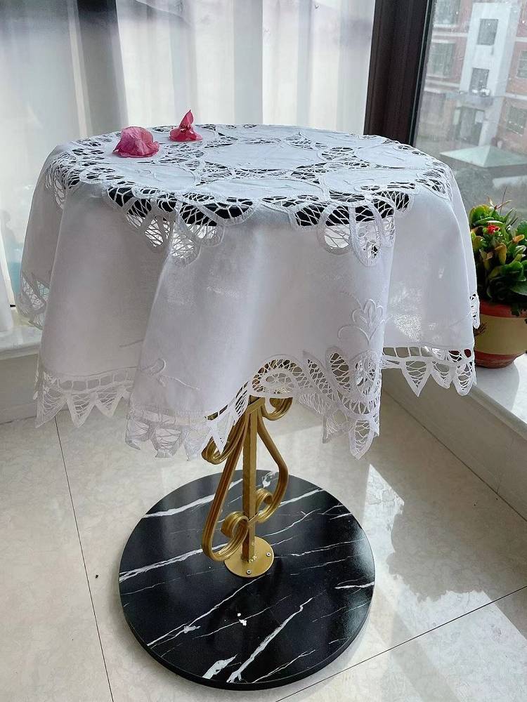 European -style cotton hollow embroidery table cloth multi -function cover