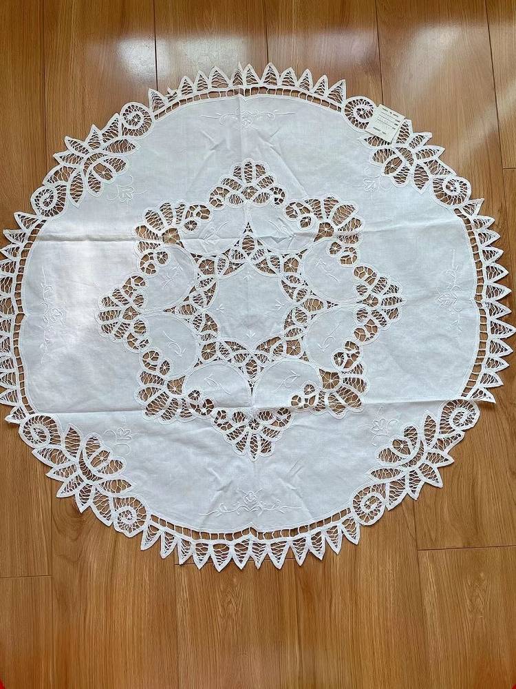 European -style cotton hollow embroidery table cloth multi -function cover