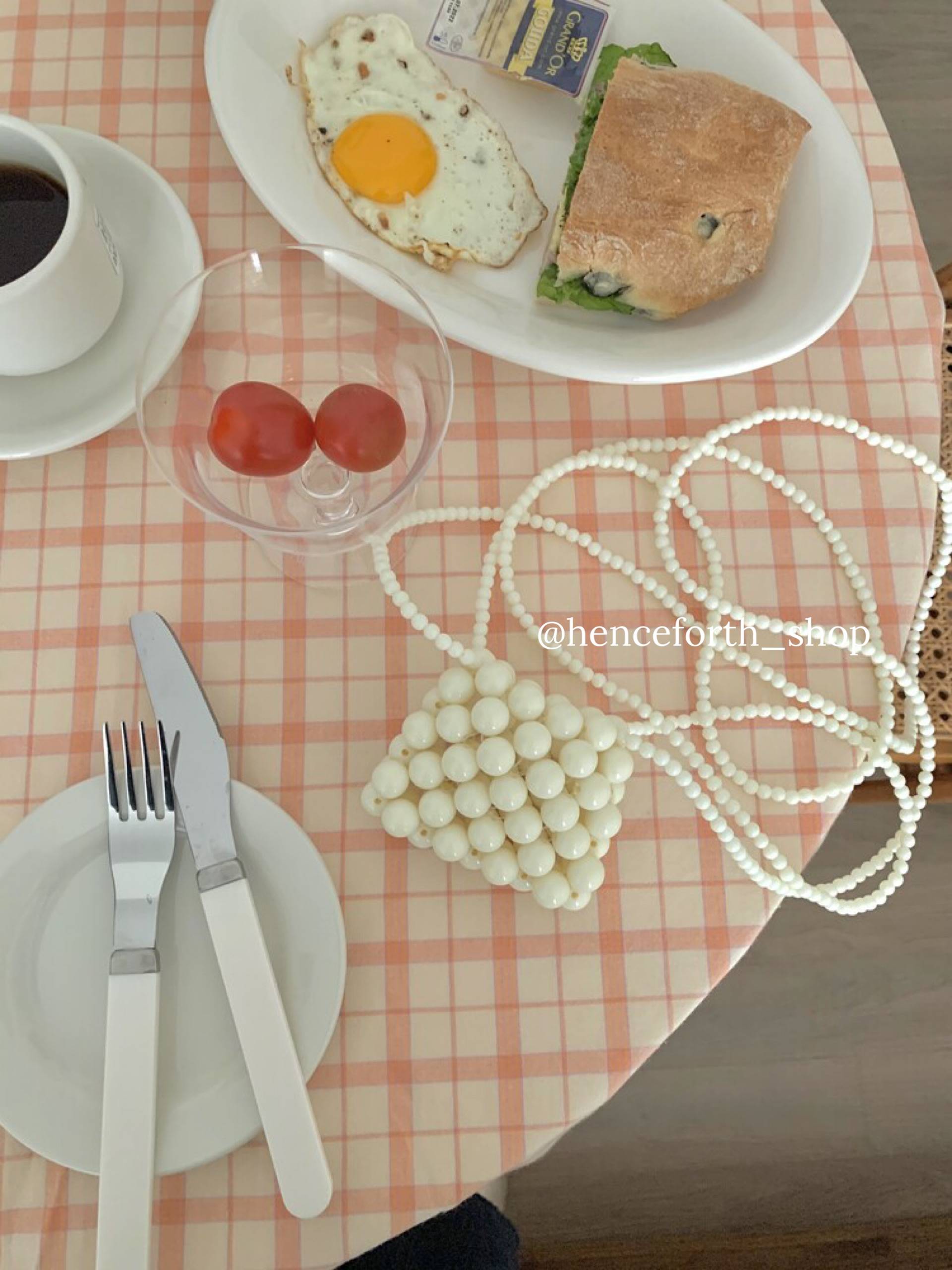 HENCEFORTH new orange checked tablecloth Ins wind export Korean desk Gat cloth picnic cloth