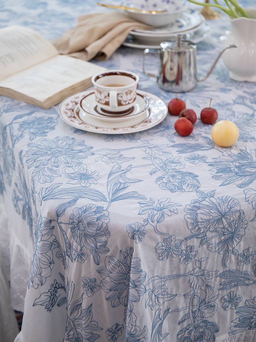 Advanced Sensing Table cloth American -style cotton and linen high -level sensory light luxury